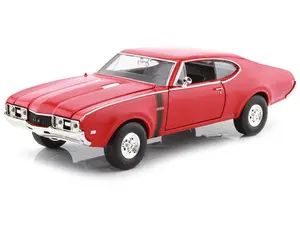 1968 Oldsmobile 442 - Red Diecast 1:24 Scale Model - Welly 24024RD