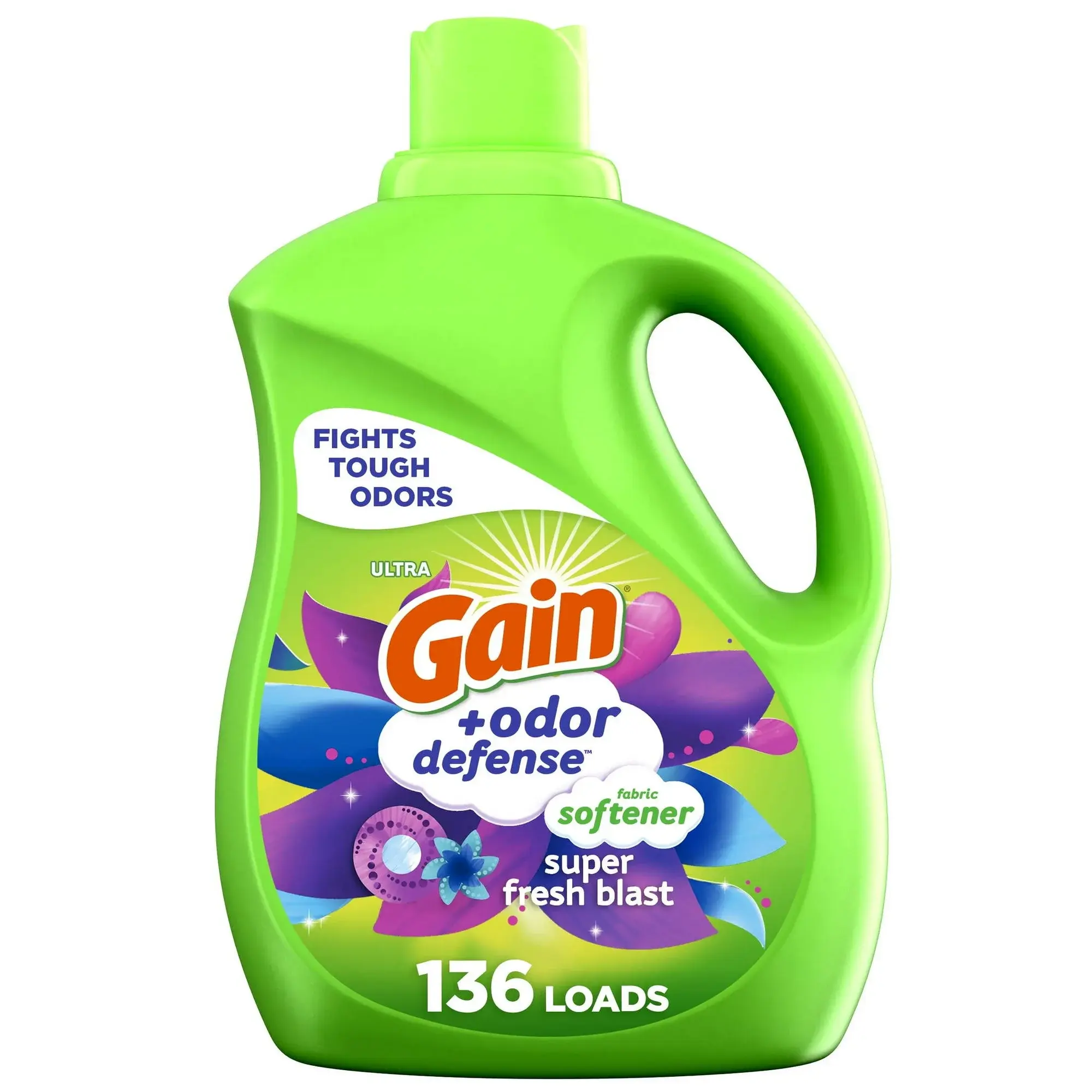 Odor Defense Liquid Fabric Softener and Conditioner Super Fresh Blast 136 Loads