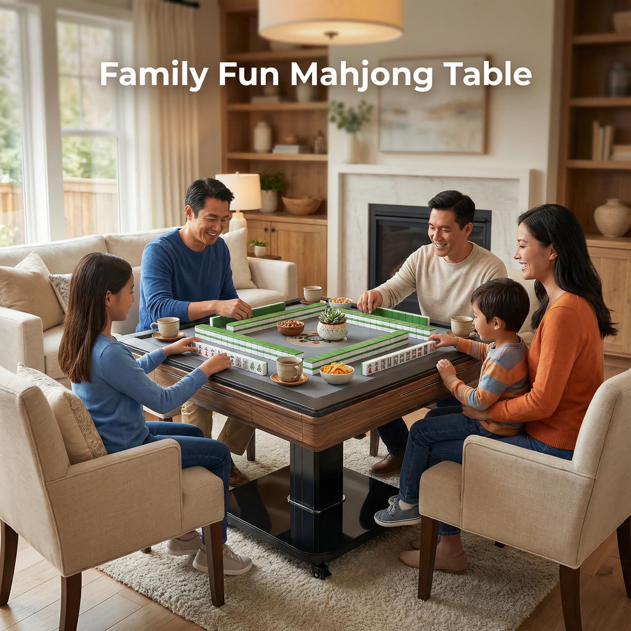 SAVEYOUR Foldable Ultra-Thin Automatic Mahjong Table with Wheels, 42mm Numbered Tiles (Chinese & American Style), 2 Magnetic Tile Sets + Hard Table Cover, 110V, Space-Saving Quiet Design for Home Use SAVEYOUR Foldable Ultra-Thin Automatic Mahjong Table with Wheels, 42mm Numbered Tiles (Chinese & American Style), 2 Magnetic Tile Sets + Hard Table Cover, 110V, Space-Saving Quiet Design for Home Use