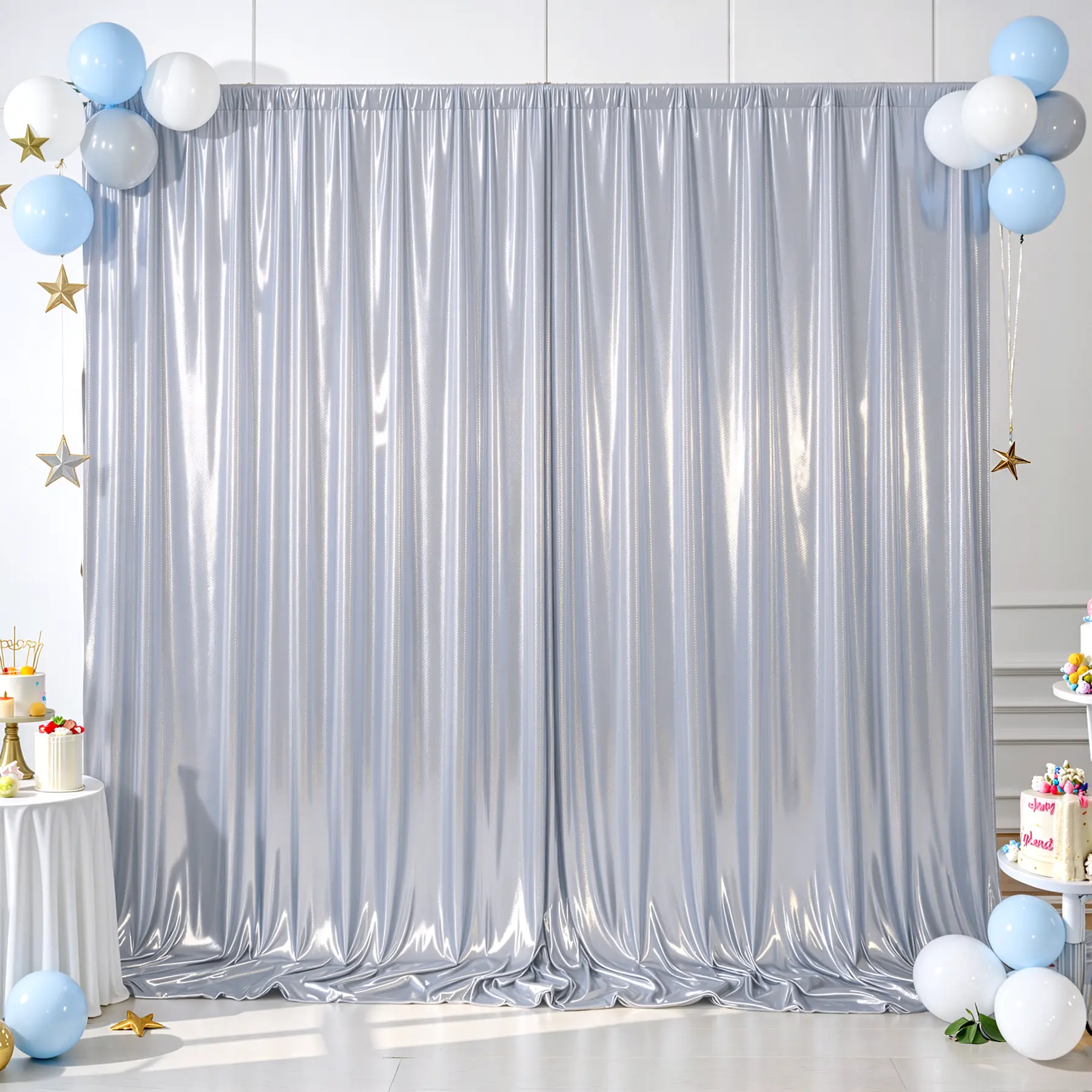 10x10ft Backdrop Curtain for Parties 2 Panels 5x10ft Glitter Sequin Backdrop Wrinkle Free Polyester Drapes Shimmer Back Drop for Wedding Birthday Baby Shower Photo Photography Shiny Background Summerwins Father's Day