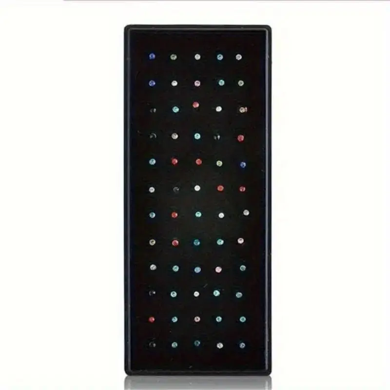 60-Piece 1.8mm Nose Stud Set, Unisex Nose Piercing Jewelry for Women and Men, Lightweight Comfortable Nose Accessories for Casual Daily Wear, Parties and Everyday Styling