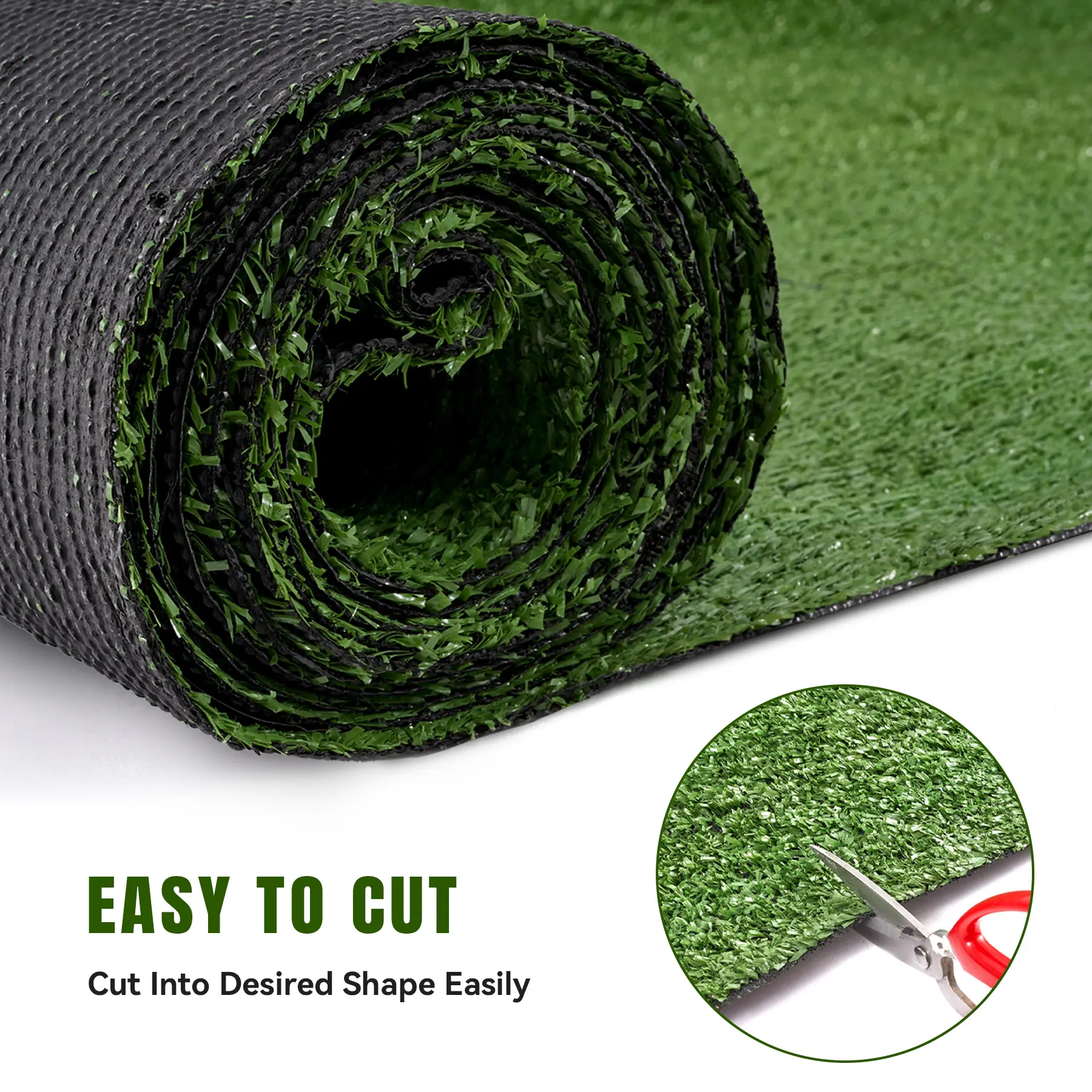 Durable Permeable Artificial Turf Mat Pad - Waterproof, Lightweight Synthetic Grass, Easy-to-Clean Home Decor for Indoor Landscape, Window Plant Decorations | Mid-Year Sale Deal, Water Proof, Decorative
