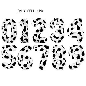 Cow Pattern 40 Inch Digital Aluminum Foil Balloon, 1 Count Cow Themed Birthday Party Decoration, Photo Props for Birthday Party