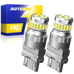 AUTOONE 3157 LED Bulb White, 3156 3057 4157 LED Reverse Light Bulbs Super Bright for Back Up Reverse Tail Brake Parking Lights, Pack of 4