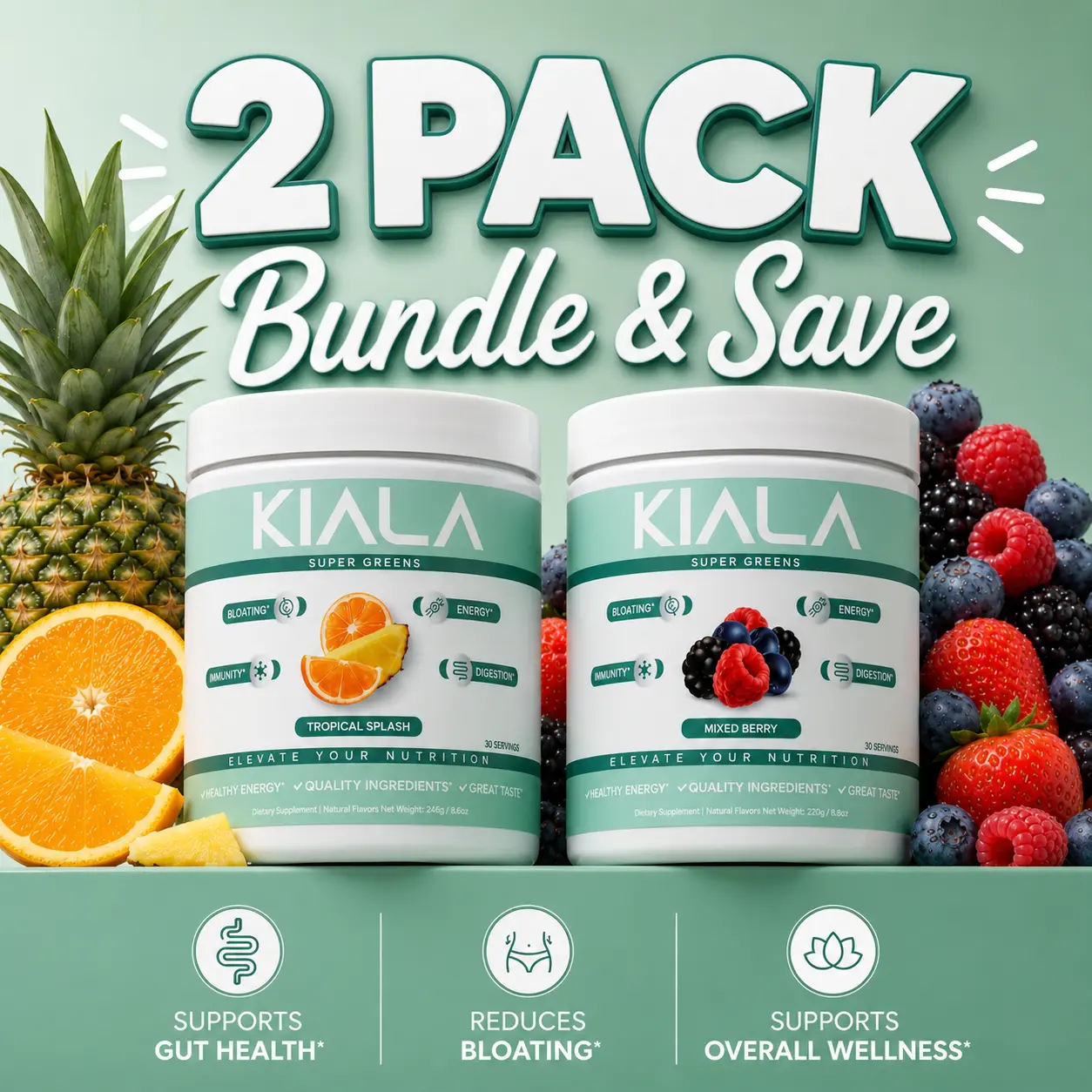 Kiala Greens Best Selling Flavors Bundle (2-Pack)
