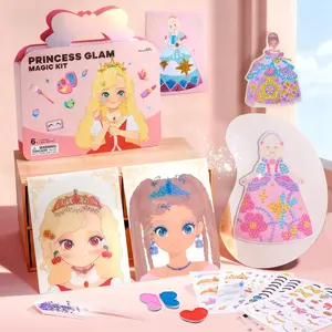 Special Diamond Painting & Princess Book Makeup Craft Kits Foil Art Books Set Play on Paper,Art Educational Toys Crafts Kit for Girl Handcraft#Summervibes