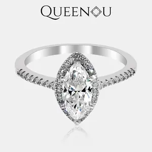 【843】Synthetic Moissanite 1CT Starlight Marquise Ring + Radiant V band – Elegant Personalized Jewelry for Women, Ideal for Engagement, Wedding, Anniversary, Valentine’s Day, or Special Occasions Gift