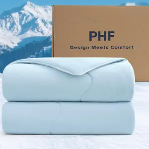 PHF Cooling Comforter King Size, EcoCosy Breathable Cooling Blanket for Hot Sleepers, Soft Lightweight Q-Max>0.52 Summer Silky Comforter for Night Sweats to Keep Cool Super Fluffy Duvet Duvet Insert