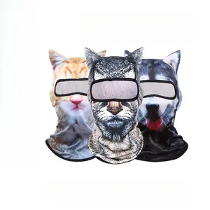 Sun Protection Outdoor Face Mask 3D Pattern Digital Printing Wholesale Animal Headgear UV Protection Facekini Cycling Mask