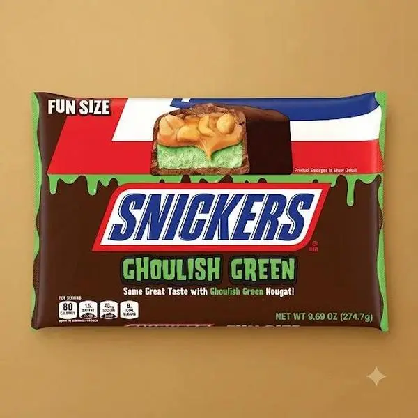 SNICKERS Ghoulish Green Fun Size Halloween Candy – 9.69 oz Bag