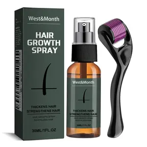 West Month Moustache Spray Set, Moisturizing Spray Facial Hair Treatment Boosting Beard Growth Thickening Liquid