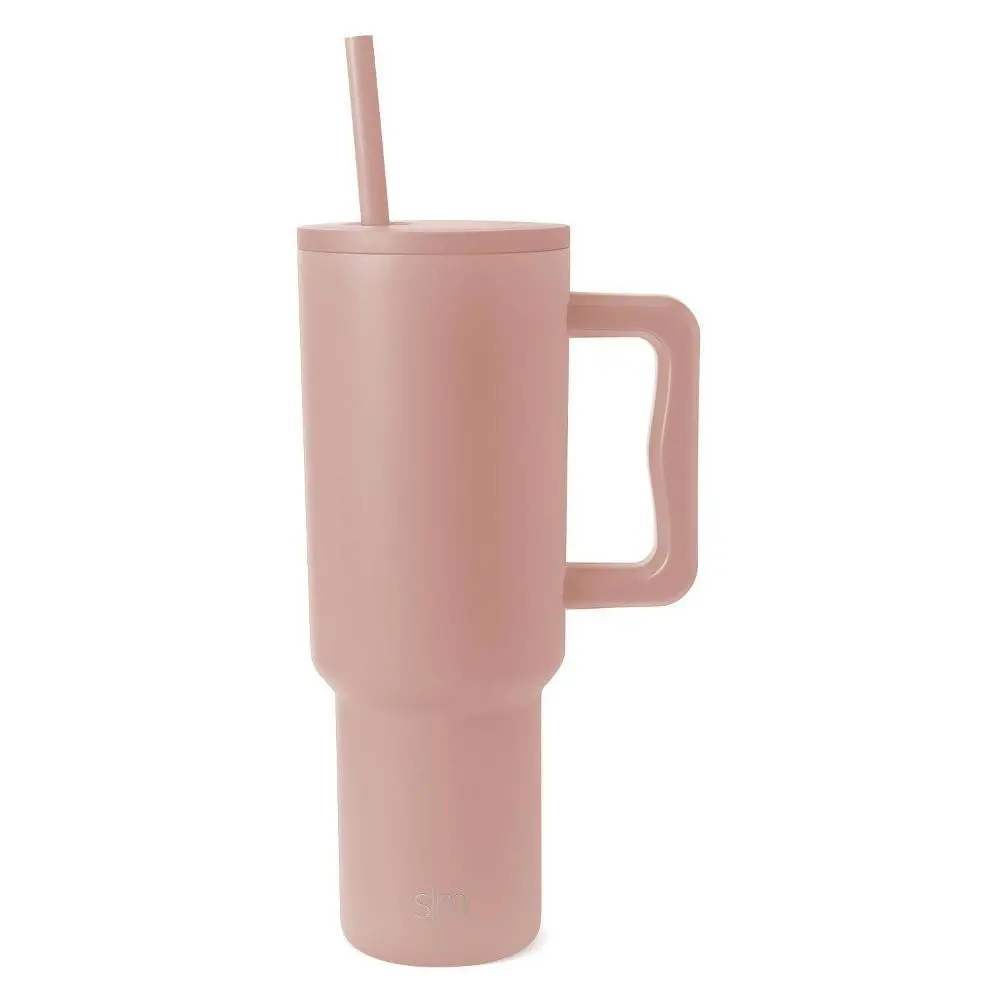 Simple Modern 40oz Stainless Steel Lidded Tumbler Powder Coat Black/White
