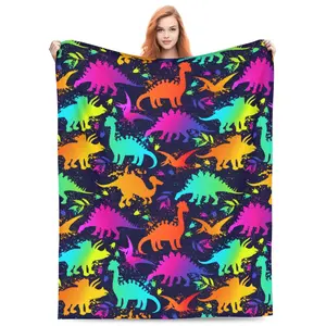 Dinosaur Blanket for Kids Adults Super Soft Cozy Funny Dinosaur Throw Blanket Gift 60x80