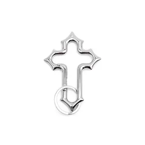 Vintage Gothic Metal Keychain, Durable Carabiner Clip, Medieval Style, Essential Accessory for Cyclists, Backpack Pendant, Gothic Cross Keychain, Keychain for Bags