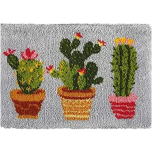 Tapestry Kits Latch Hook Rug Kit Carpet Embroidery Needlework Button Package DIY Hook Point Rug