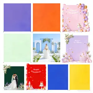 Square Wedding Arch Backdrop Cover, Nylon Background Screen, 78.74x78.74 Inches, Vibrant Colors, Easy Installation, Perfect for Parties, Wedding Arched Backdrop