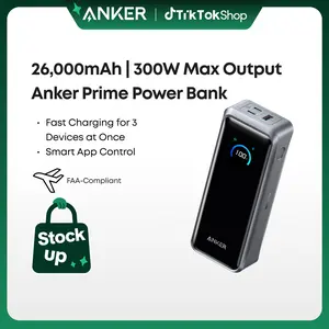[Live Only] Anker Prime Power Bank, 26,250mAh 3-Port Portable Charger with 300W Max Output, Two-Way Charging, TSA-Approved, App Control, for MacBook, iPhone 17/16 Series, and More (Base Not Included)