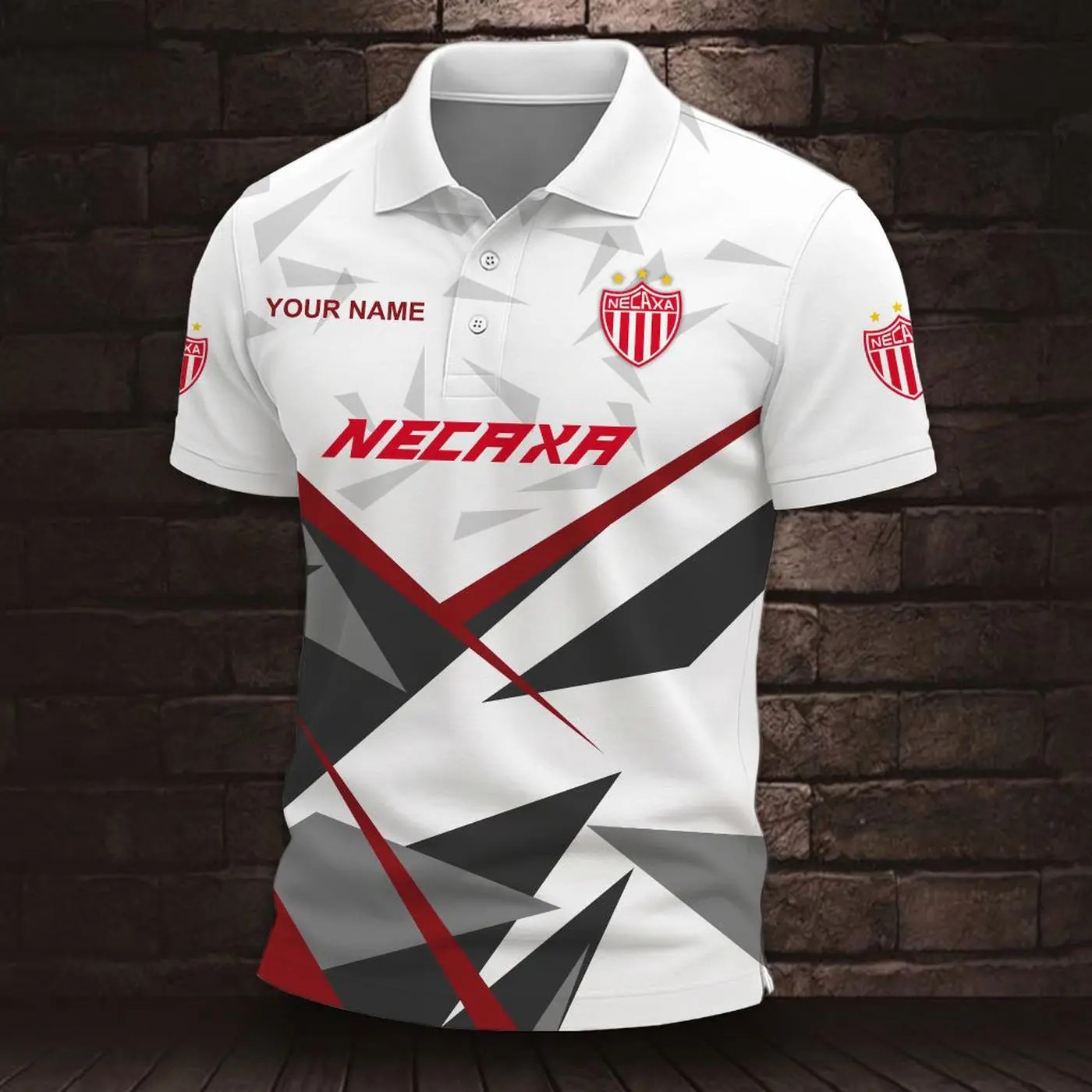 LIGA MX Club Necaxa Personalized Name Multi Color Polo ST2605