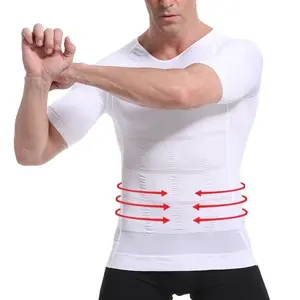 Core Compression T-Shirt - Nylon, White, Short Sleeve, Comfortable Fit, Ideal for Men's Day Wear and Streetstyle