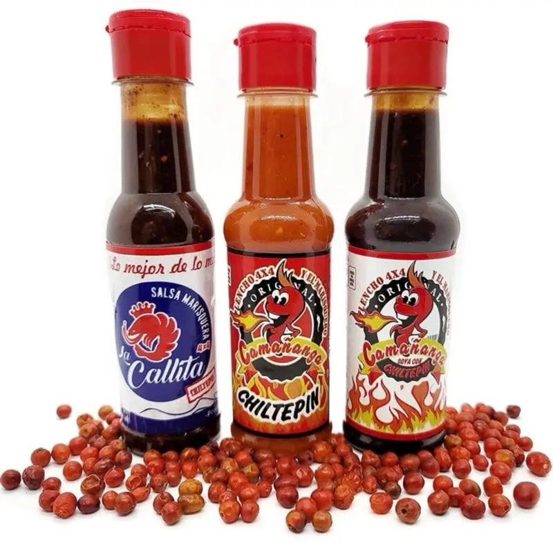 Lencho 3-Pack La Callita, La Camananga Roja & Negra Salsa - Original Seafood Sauce, 5 oz Hot Sauce Flavor - Crafted by Marisquero from Guasave Sinaloa