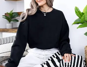 Solid Color Sweatshirt Women's Sweatshirt Casual Print Long Sleeve Round Neck Pullover for Daily Wear, Ladies Clothing Fall & Winter Fashion Unisex Sweatshirts