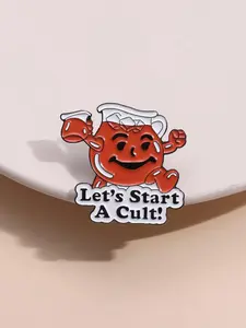 Cartoon Water Bottle Design Brooch, 2024 New Style Cute Clothes Badge, Enamel Pin Suitable for Backpacks, Jeans, Scarves, Hats Decoration, Trendy Brooch for Birthday Gift