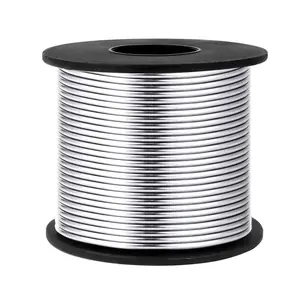 14 Gauge Aluminum Wire for Craft, 95 Feet 2mm Silver Bendable Flexible Aluminum Armature Crafting Wire Roll Bulk for Sculpting DIY Crafts Jewelry Making