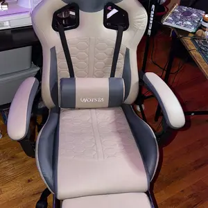 WOTSTA office gaming chair, equipped with comfortable memory foam lumbar support and headrest, office chair backrest can be adjusted to a tilt angle of 90°-135°,Mesh Swivel Rolling Task Chair Furniture Ergonomic