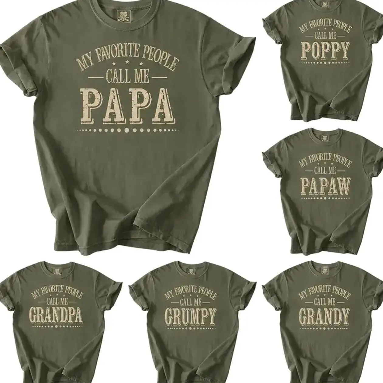 Comfort Colors My Favorite People Call Me Papa Shirt – Funny Dad Grandpa Tee, Father’s Day Gift for Papa, Papaw, Grandy, Daddy