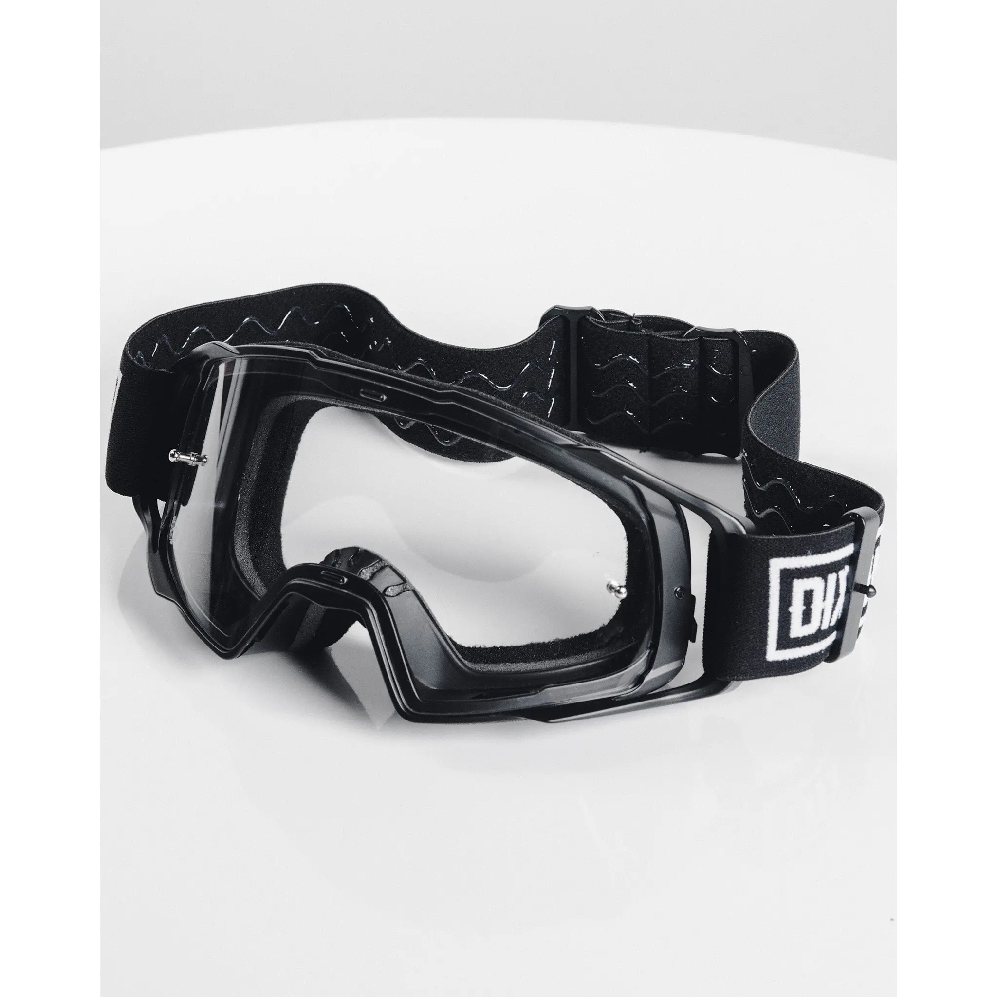 Contender MX Goggles - Black & White / Clear Lens