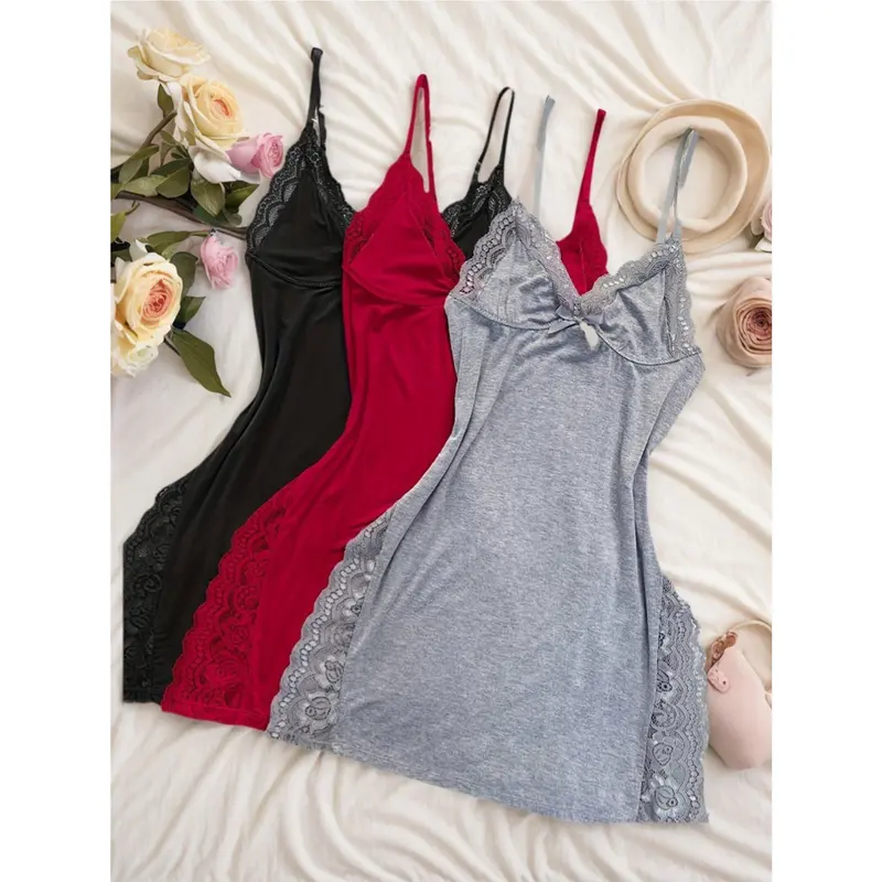 chinese dress ladies Night Dress and Robe Set with Lace Trim – The PJ's Company
