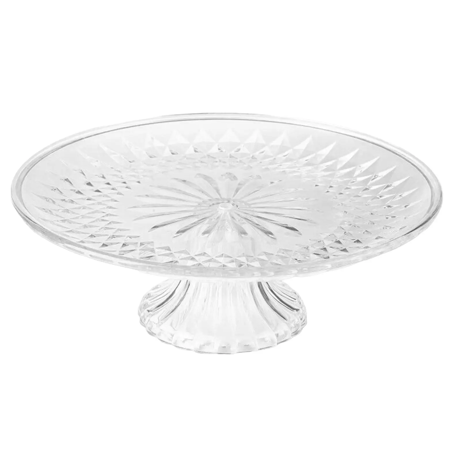 Premium 15cm Clear Acrylic Cake Stand, Food Grade Safe Serving Platter, Versatile Dessert Display Tray, Elegant Crystal Cut Design, Perfect for Birthday Parties, Weddings  and Home Entertaining, Durable and Lightweight for Daily Use