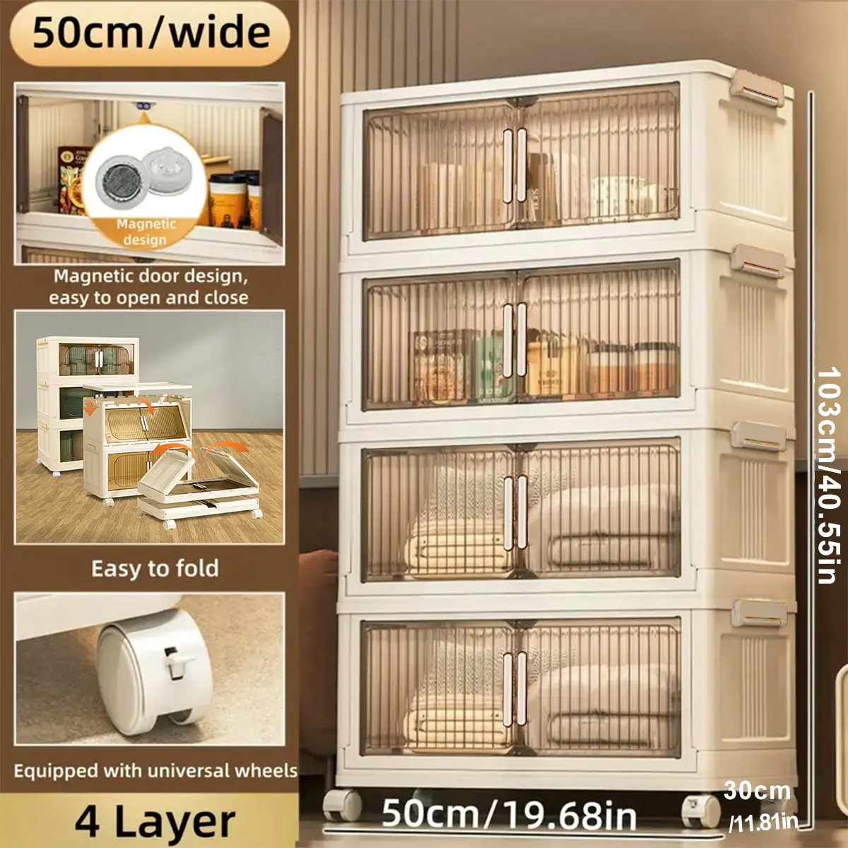 3/4 Versatile Slim Storage Cabinet with Drawers - Multi-Purpose Organizer for Bathroom Gaps, Kitchen & Refrigerator Spaces Bathroom Storage Cabinet Kitchen Cabinet Organizers And Storage, Shelves, Storage Drawer Units