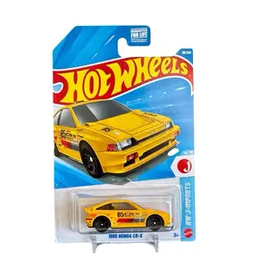 Hot Wheels 1985 Honda CR-X Yellow 1:64 Diecast Collectible Car Model