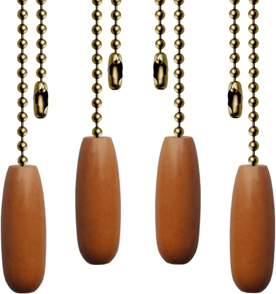 Sports & Outdoor Fitness Pull-Up Bar Accessory - 4-Pack 12-in Functional Wood Beaded Ball Pull Chains, Classic Interior Styles, Elegant Look, Utility Item, Practical Length, Reliable Performance