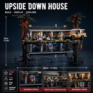 New 2287 Pieces Inverted World Model Brick Set, Adult Toy Gift, Birthday Present for Boys and Girls, Educational Building Blocks, Building Block Sets
