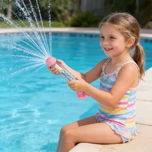 Firework-Design Automatic Squirt Watergun, Outdoor Water Soaker Toy, Kid's Essential for Pool Parties, Bathtub Play
