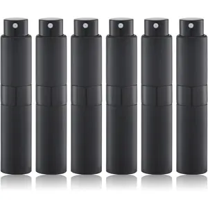 Travel Perfume Bottle Refillable - Cologne Spray Atomizer Mini - Small Travel Size Empty Sprayer for Refill Sample Container - Portable  Decant Dispenser for Women Men 5ml 6 count Black
