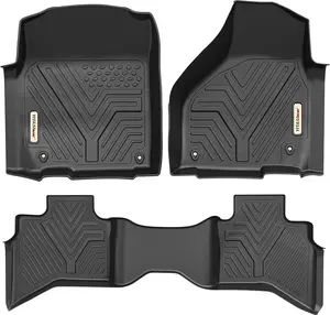 YITAMOTOR Floor Mats Compatible with 2013-2018 Ram 1500 Quad Cab/2019-2023 Ram 1500 Classic, 1st & 2nd Row