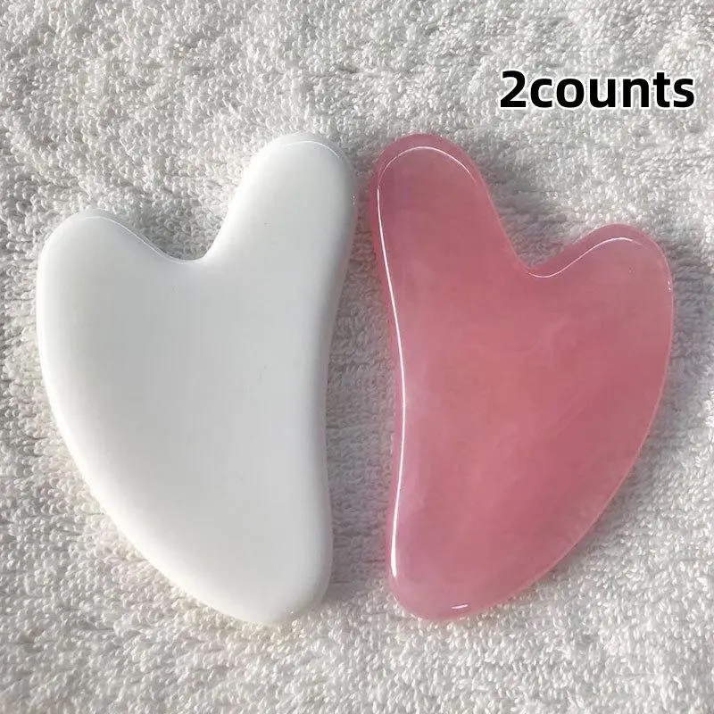 2 Piece Heart-Shaped Resin Bee Wax Gua Sha Massage Tools, Facial and Full Body Gua Sha Massage Tools, Single Item Pack