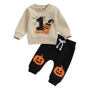 Imcute My First Halloween Baby Boy Outfit Newborn Long Sleeve Pumpkin Patch Sweatshirt Pants Toddler Infant Fall Clothes