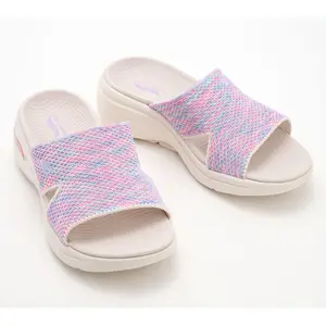 Skechers GOwalk Flex Arch Fit Vegan Washable Slide Sandals - Sweet Bliss