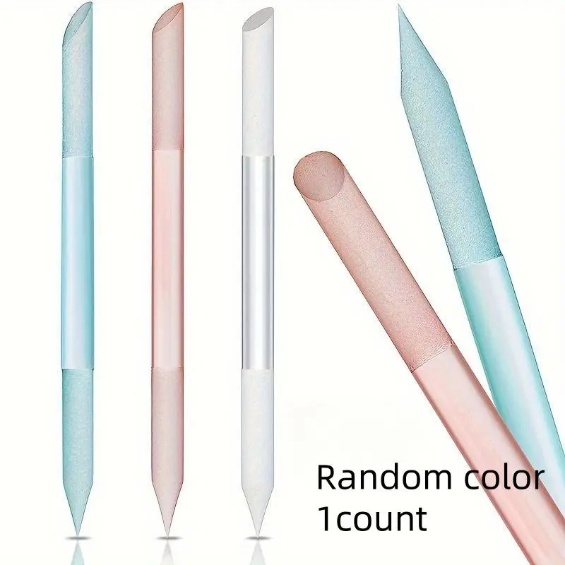 Aesthetic Dual-Ended Crystal Glass Cuticle Pusher Set - Durable & Comfort Grip for Precision Manicure & Pedicure Nail Care Tool