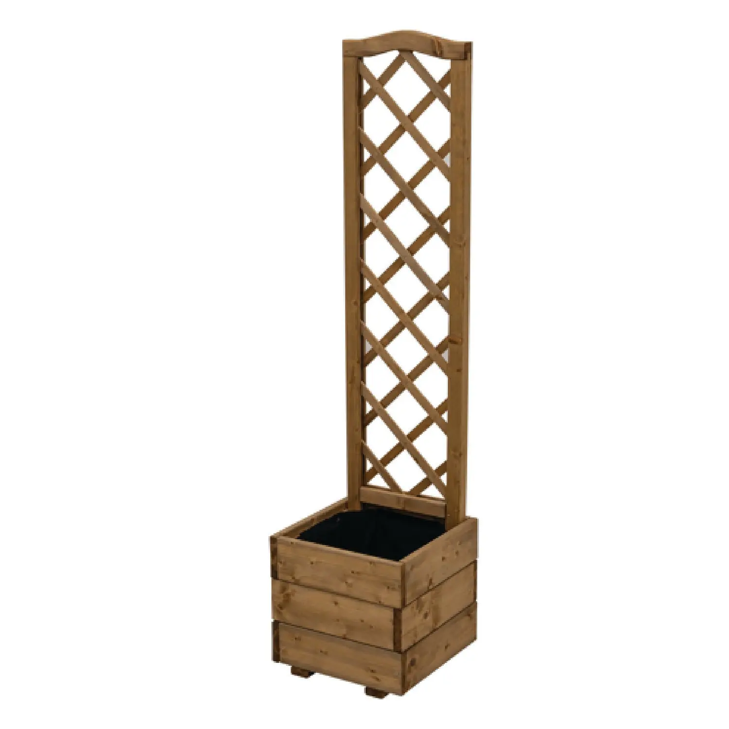 Small Flower Box with Scalloped Trellis