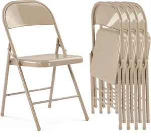 4/6 Pack Steel Folding Chairs, Durable Space-Saving Seating for Home, Office, Gatherings and Indoor & Outdoor Events, Easy to Use and Close storage