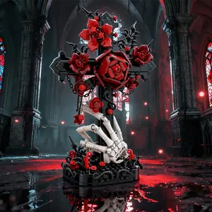 Gothic Cross Building Block Toy Compatible with Lego, Unique Design Construction Set for Creative Play, Perfect Gift for Kids, Gothic Design Building Blocks, Assembly Building Blocks
