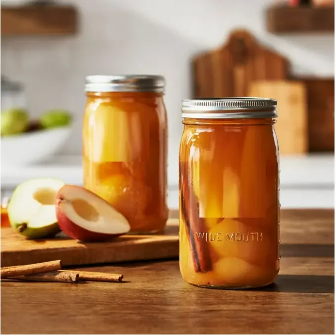 Wide Mouth Quart Glass Mason Jars 32oz with Lids & Bands, 12 Count