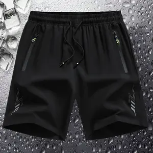 Men’s solid-color drawstring pocket shorts—fashionable, versatile outdoor  wear.  waistband with pockets; quick-drying, , and cool-to-the-touch. , , comfortable  suitable for running and gym workouts. TikTok Sh Quick-Dry Elastic Athletic Shorts Set summer