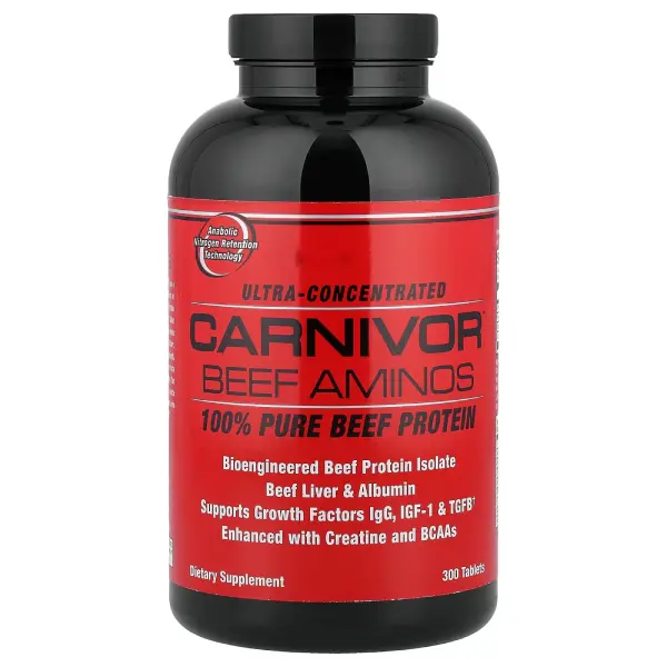 MuscleMeds Carnivor Beef Aminos 100 Pure Beef Protein 300 Tablets