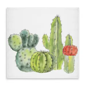 360 Stand Square Cactus Print Tablecloth - 58x58 in, Small Gathering Table Cover, Indoor-Outdoor Furniture Accessory, Home Decor (Model C1TC5858M2V9HU), Indoor Outdoor Patio